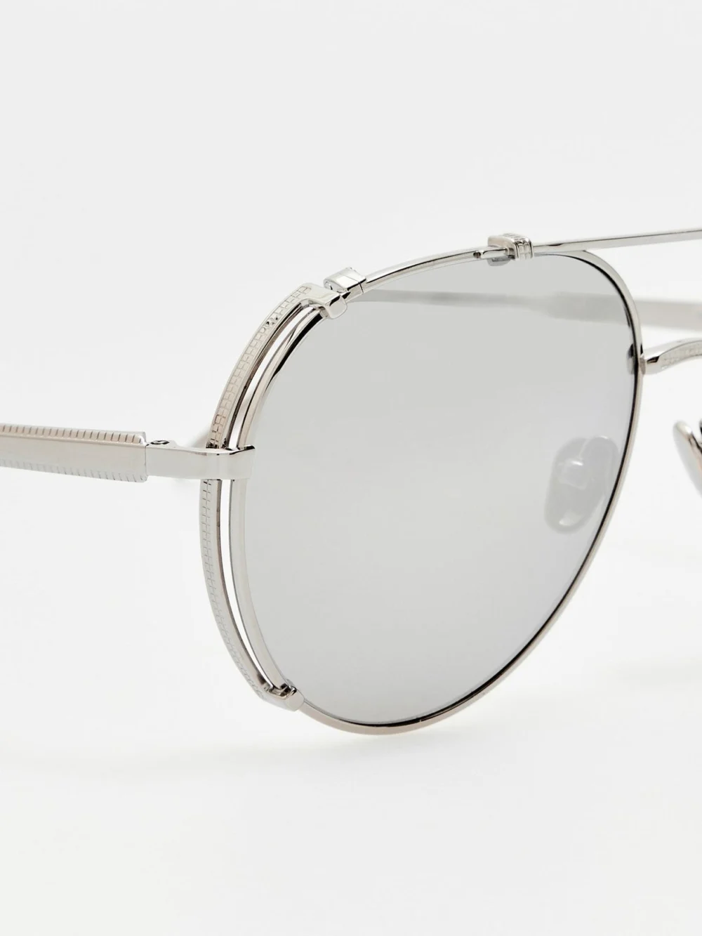 Linda Farrow Newman Sunglasses, 22k white gold and platinum, view 3