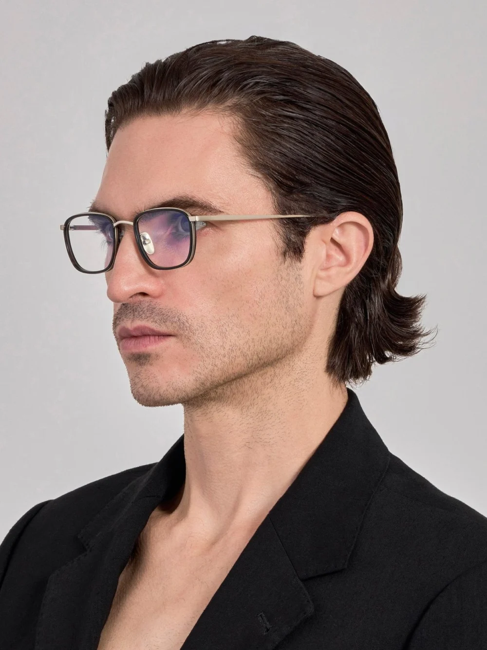 Linda Farrow Newton Optical, buffalo horn and 925 sterling silver, view 4
