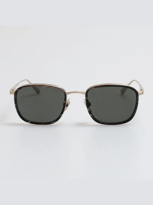 Linda Farrow Newton Sunglasses in Buffalo Horn and 925 Sterling Silver