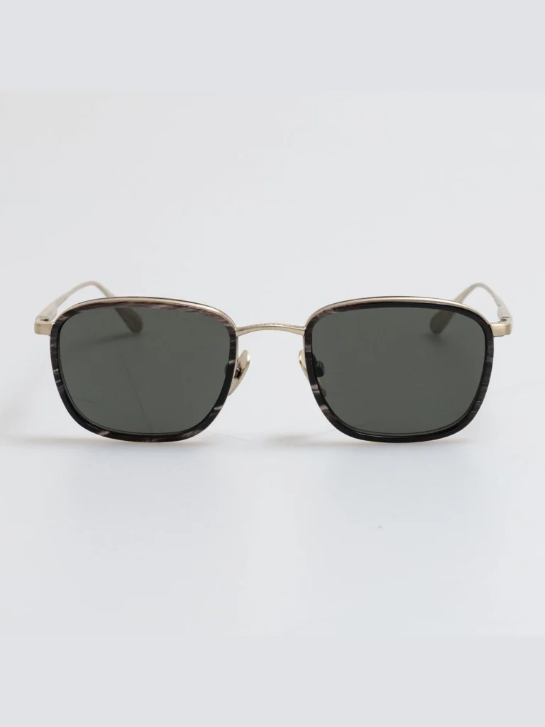 Linda Farrow Newton Sunglasses in Buffalo Horn and 925 Sterling Silver