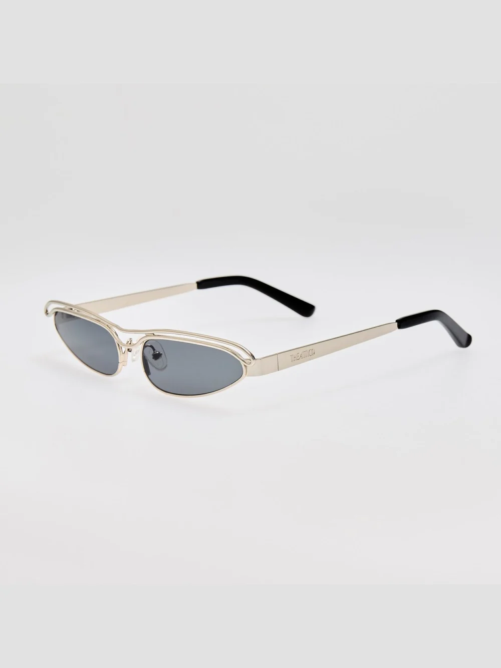 Linda Farrow Norma Sunglasses, silver, view 2