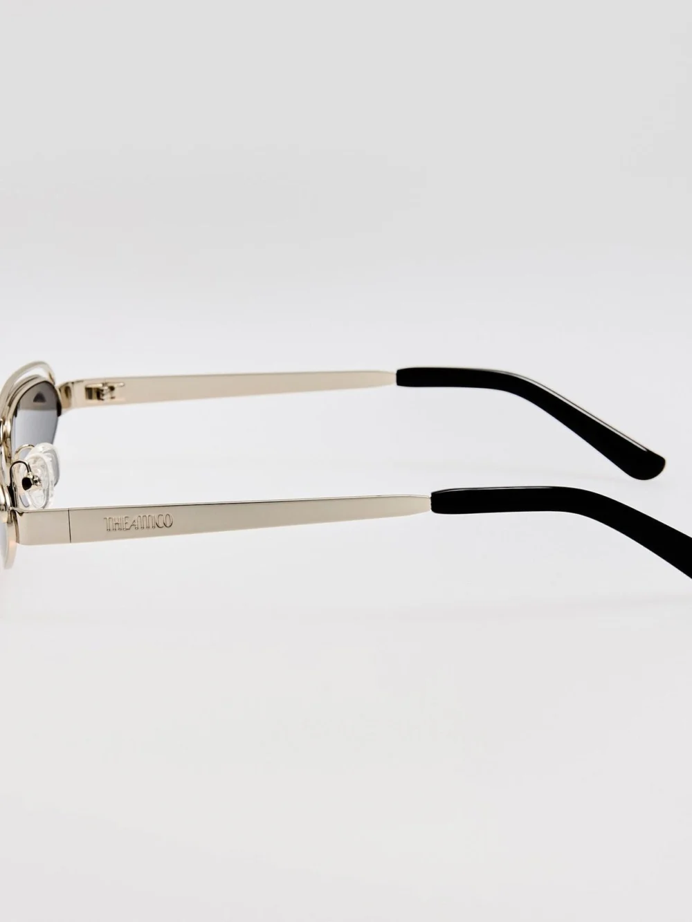 Linda Farrow Norma Sunglasses, silver, view 4