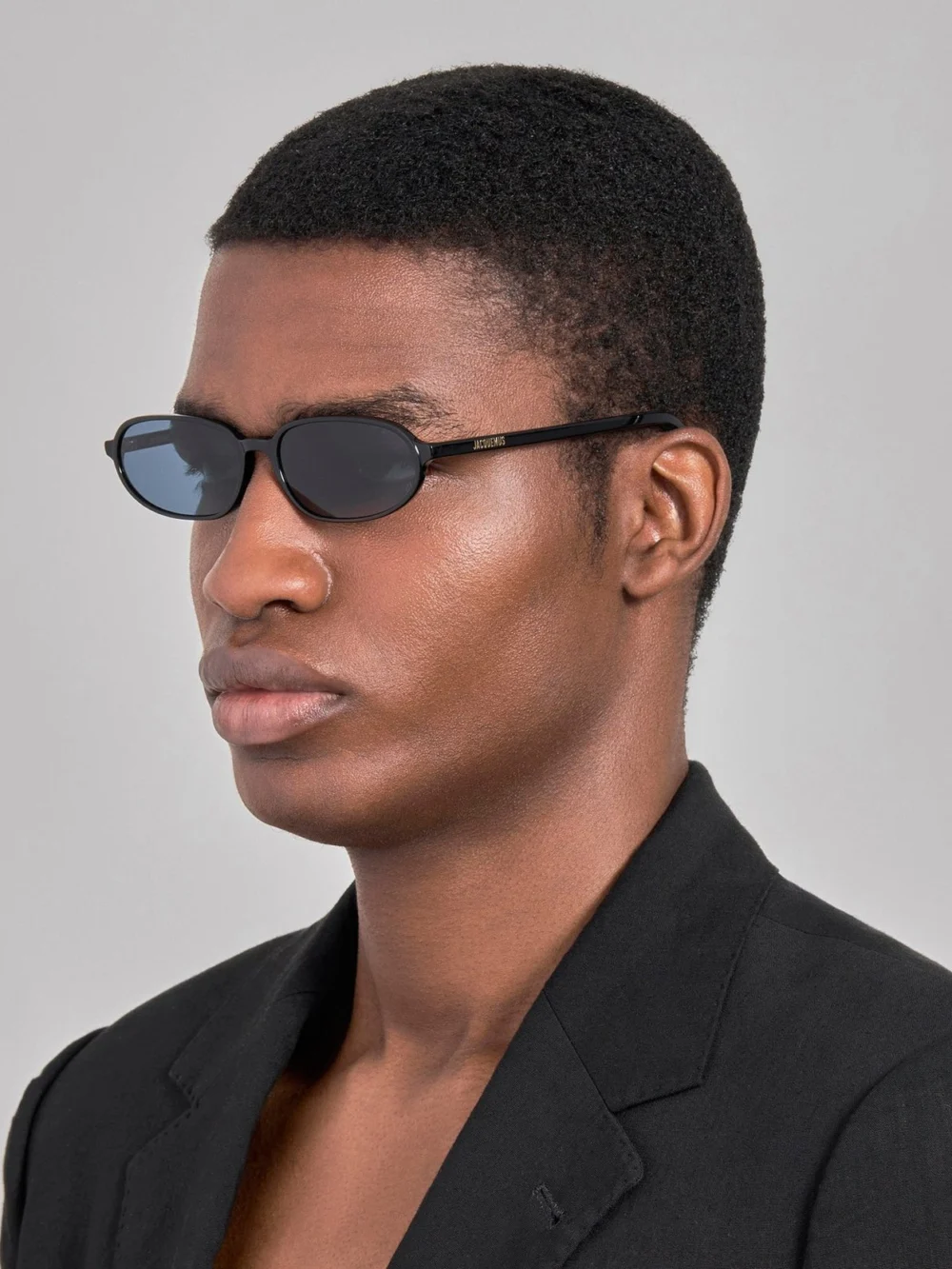 Linda Farrow Notte Sunglasses, black, view 4