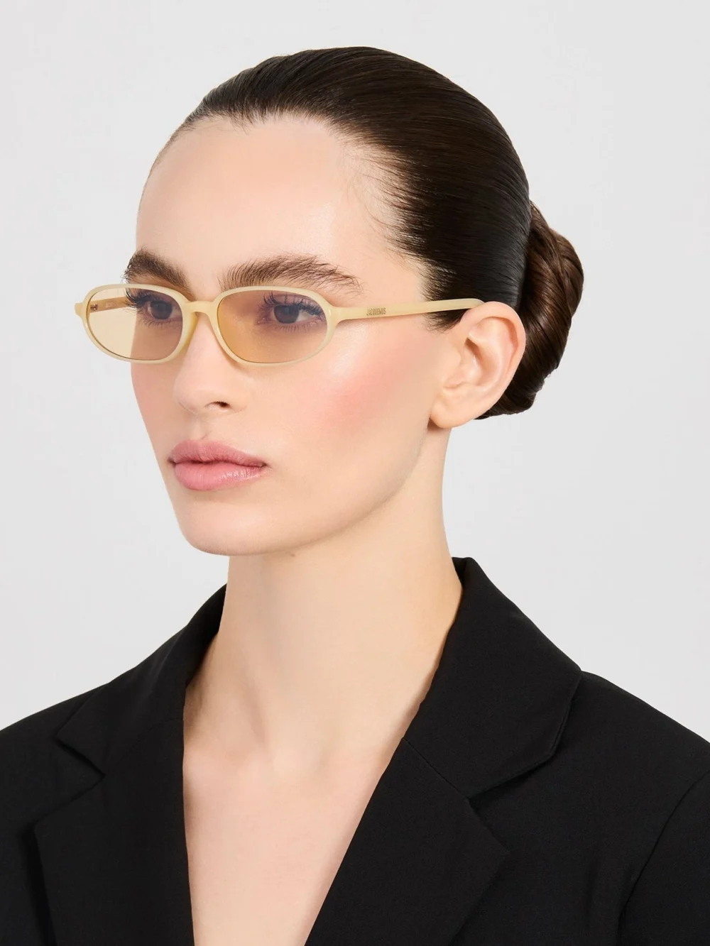 Linda Farrow Notte Sunglasses, butter, view 3