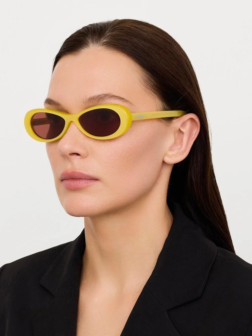 Linda Farrow Nuvola Sunglasses, banana, view 3
