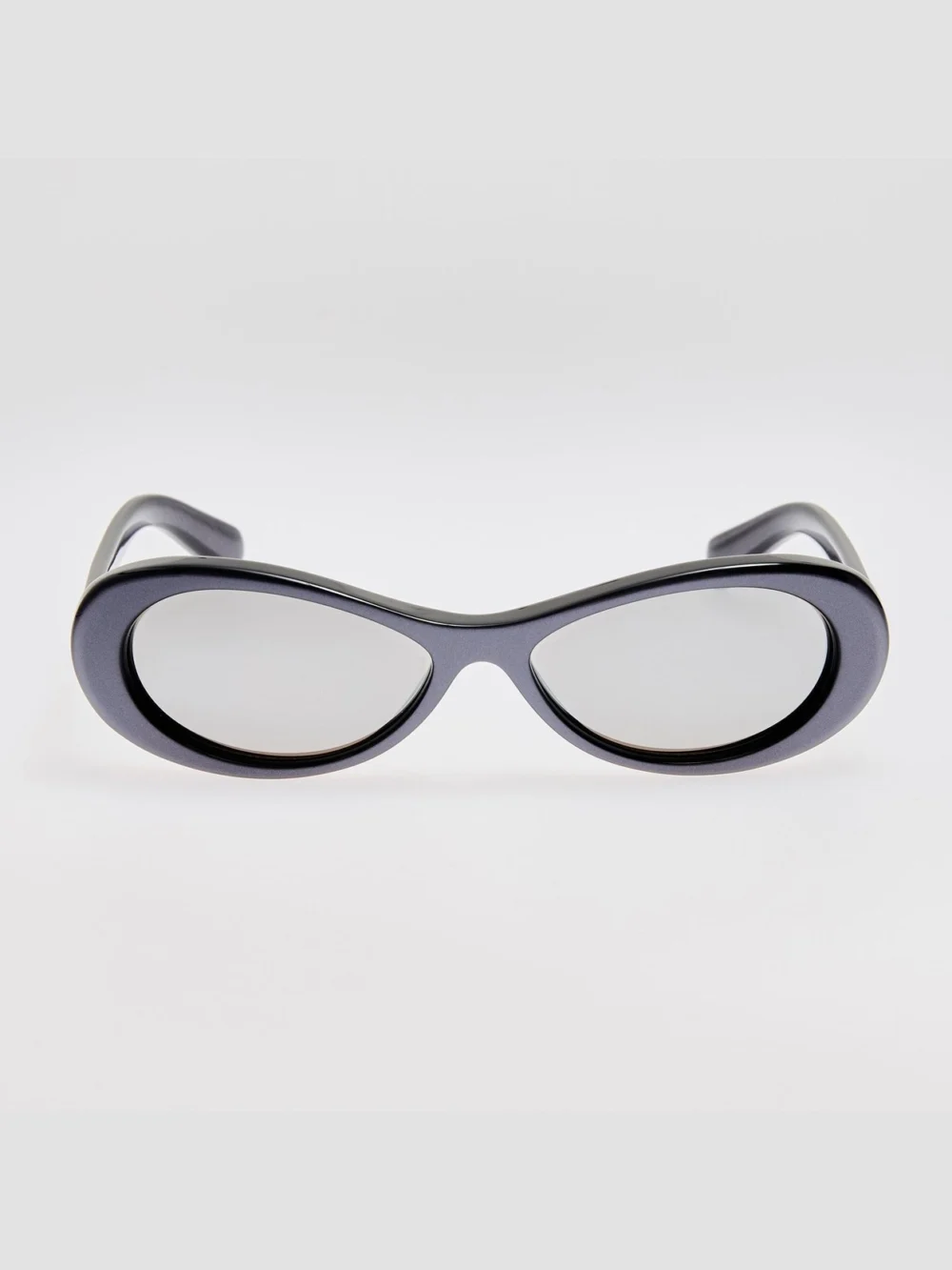 Linda Farrow Nuvola Sunglasses in metallic gunmetal
