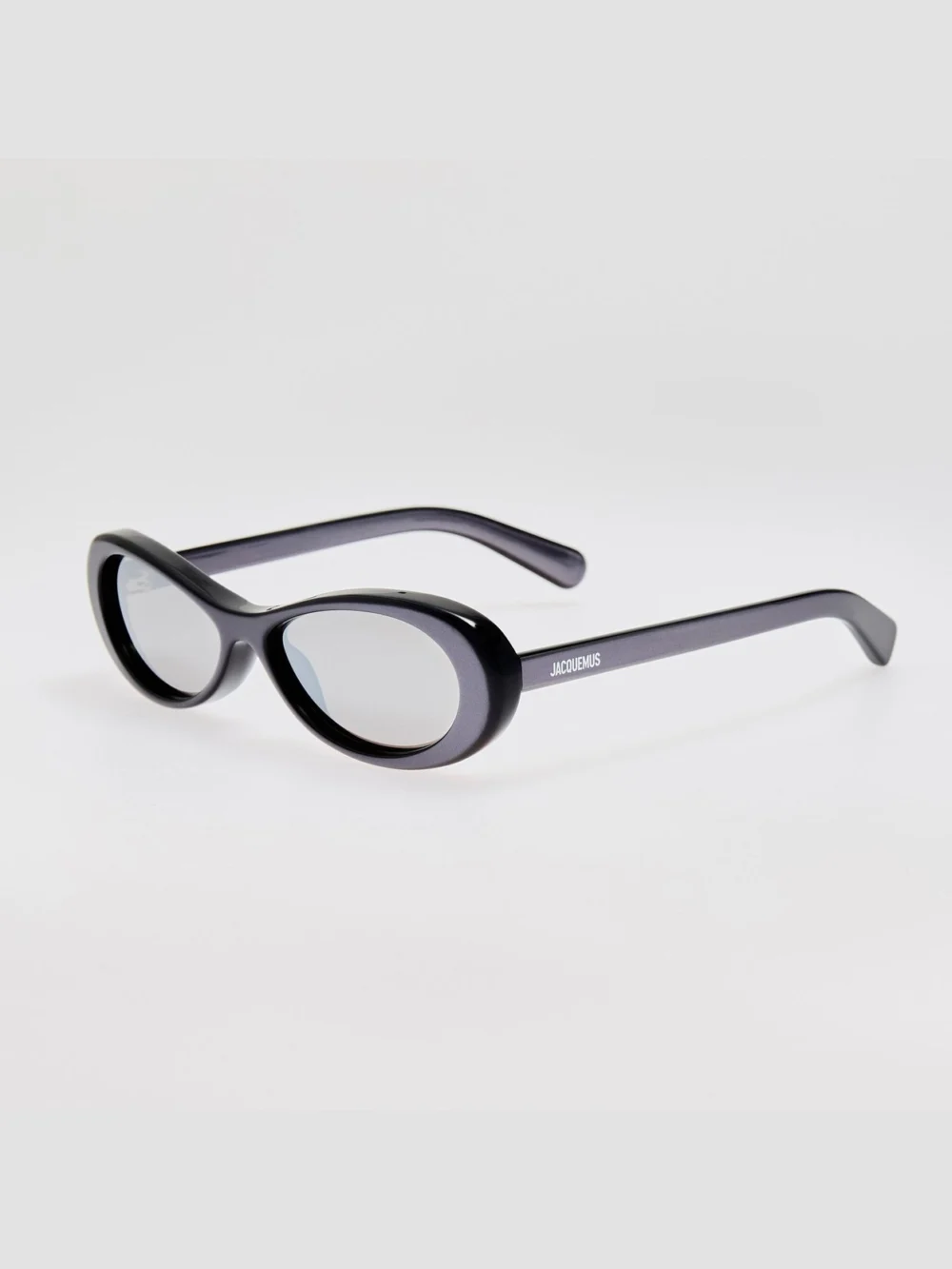 Linda Farrow Nuvola Sunglasses, metallic gunmetal, view 2