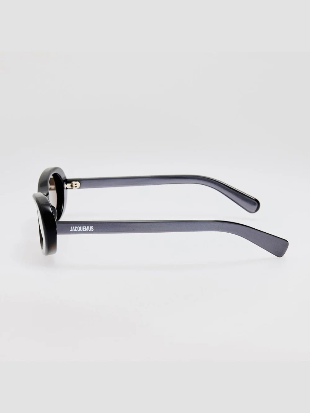 Linda Farrow Nuvola Sunglasses, metallic gunmetal, view 5