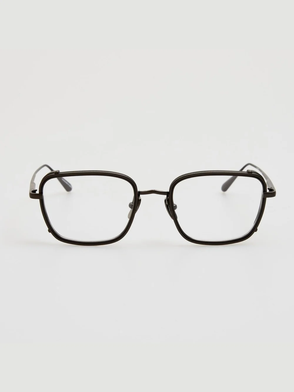 Linda Farrow Ofer Rectangular Optical Frame in matt black nickel