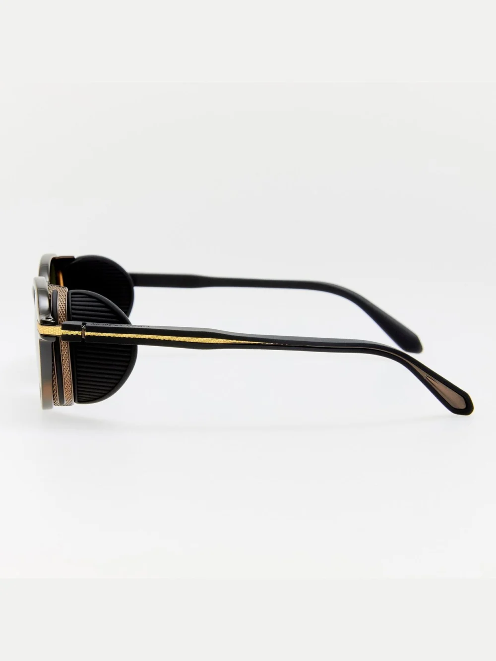 Linda Farrow Orion Explorer Sunglasses, matt nickel and black, view 5