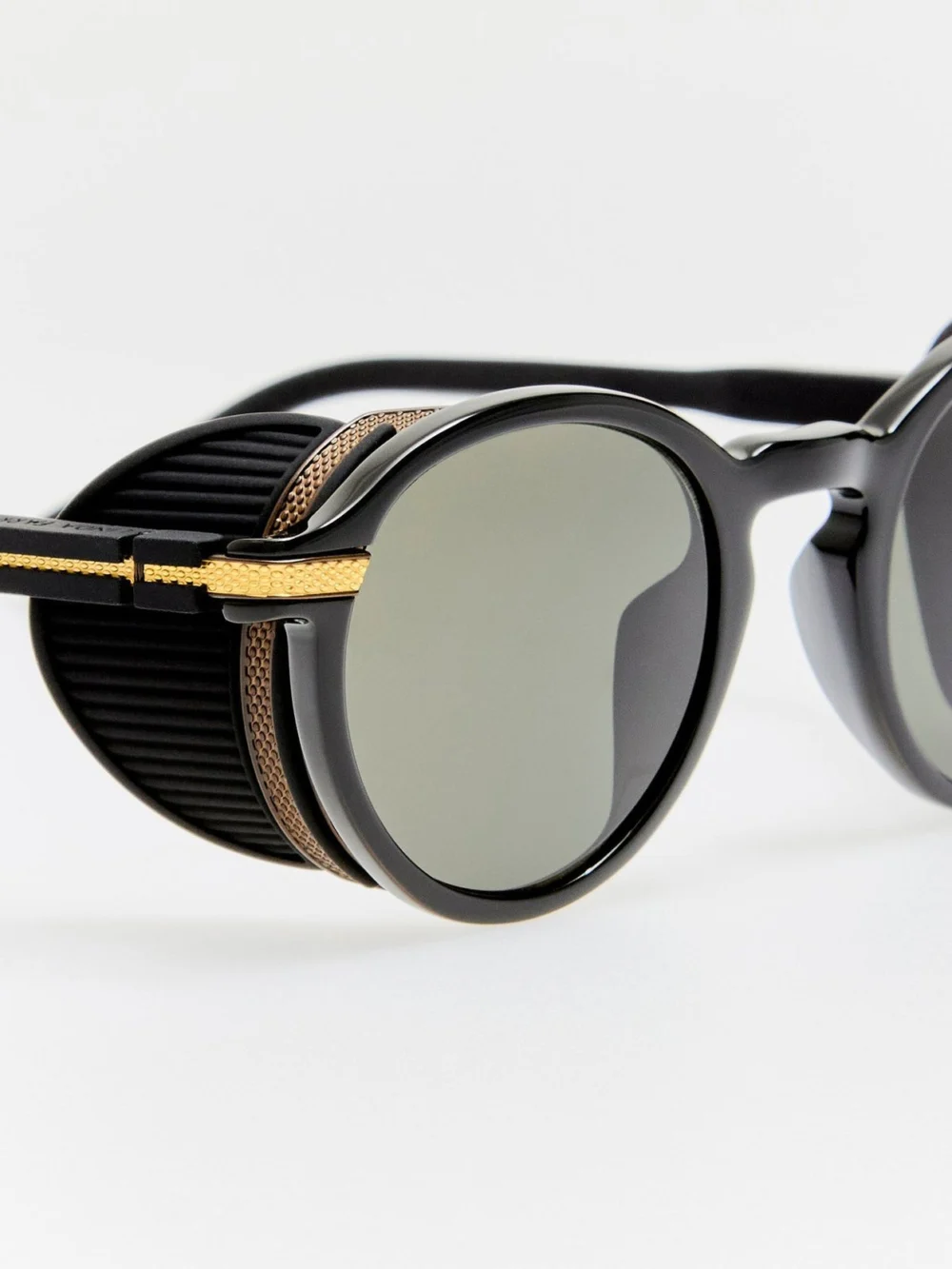 Linda Farrow Orion Explorer Sunglasses, matt nickel and black, view 6