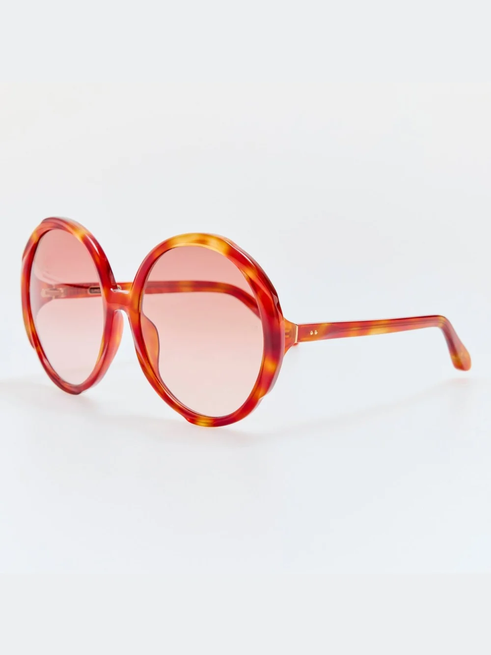 Linda Farrow Otavia Sunglasses, amber tortoiseshell, view 2