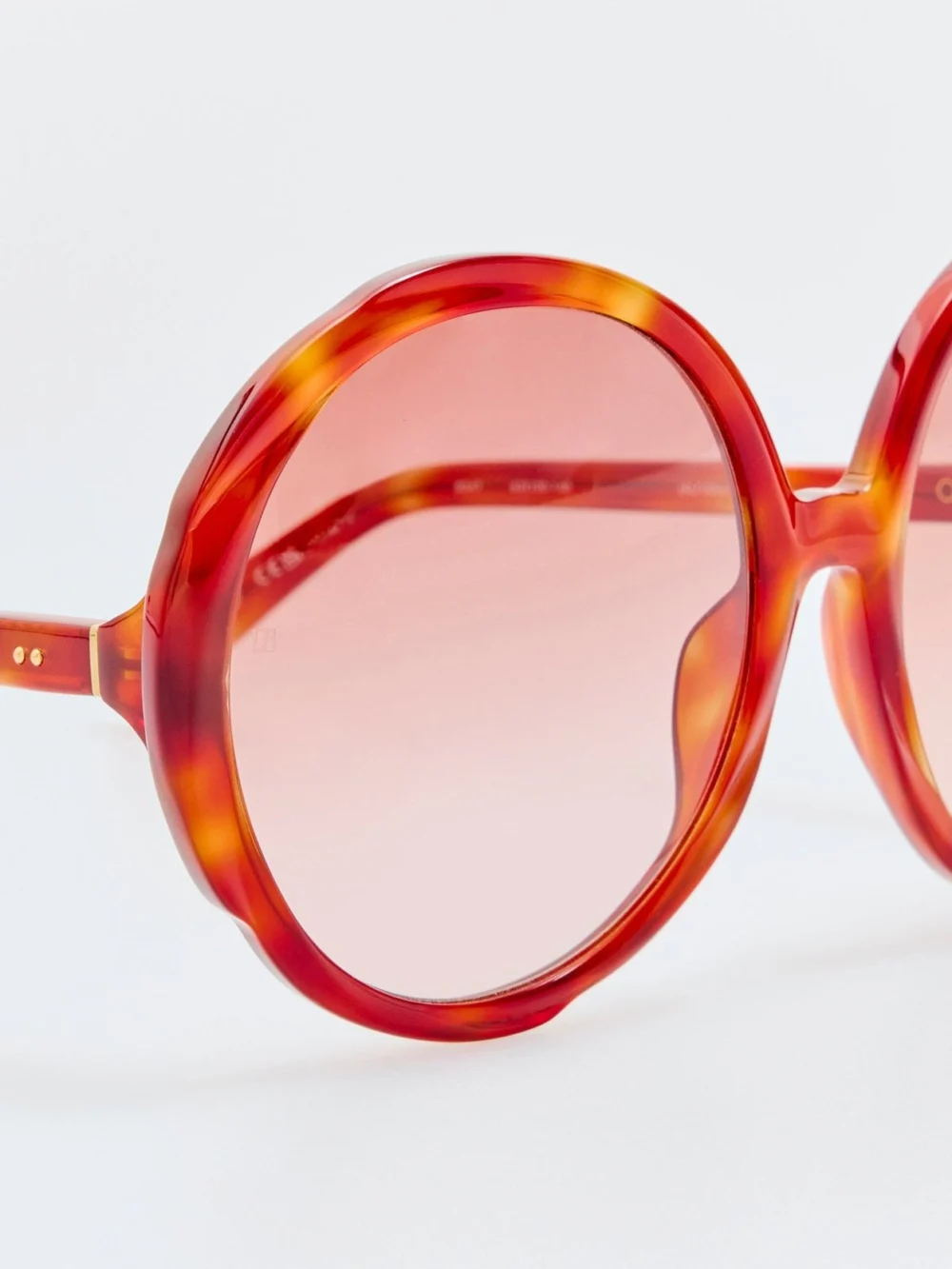 Linda Farrow Otavia Sunglasses, amber tortoiseshell, view 4