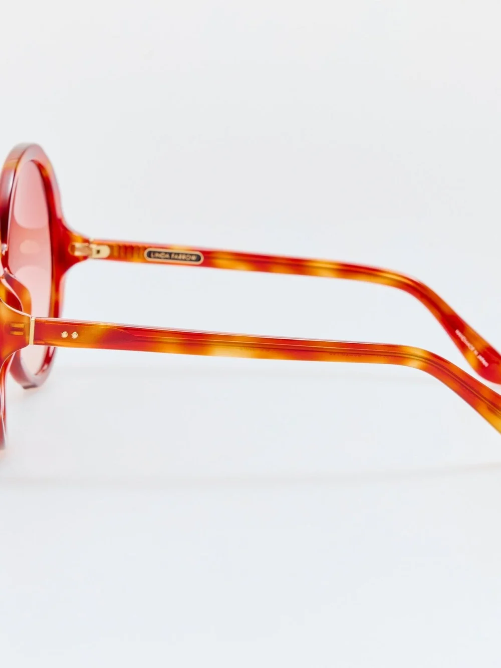Linda Farrow Otavia Sunglasses, amber tortoiseshell, view 5