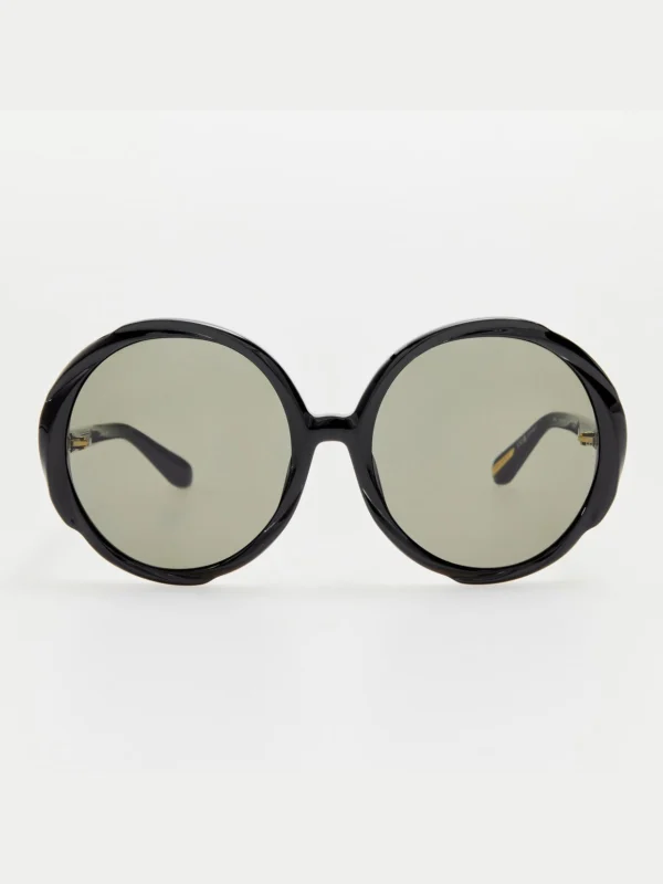 Linda Farrow Otavia Sunglasses in Black