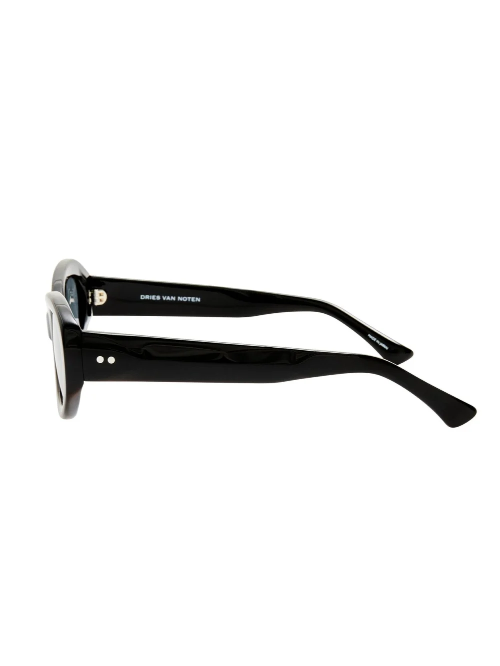 Linda Farrow Oval Sunglasses, black, view 4