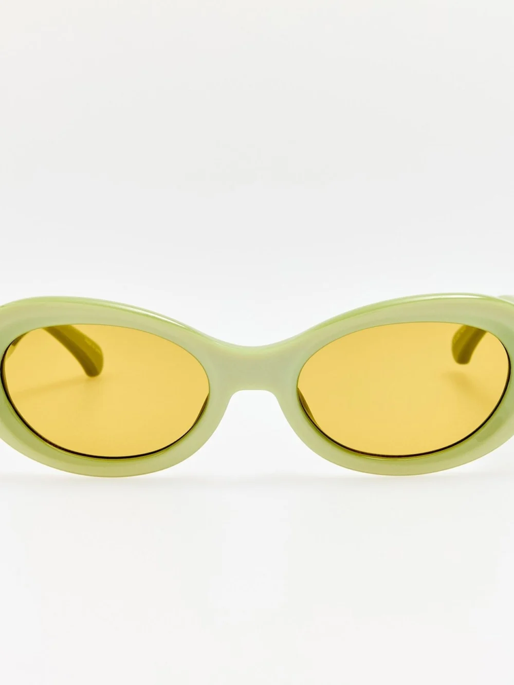 Linda Farrow Oval Sunglasses in green