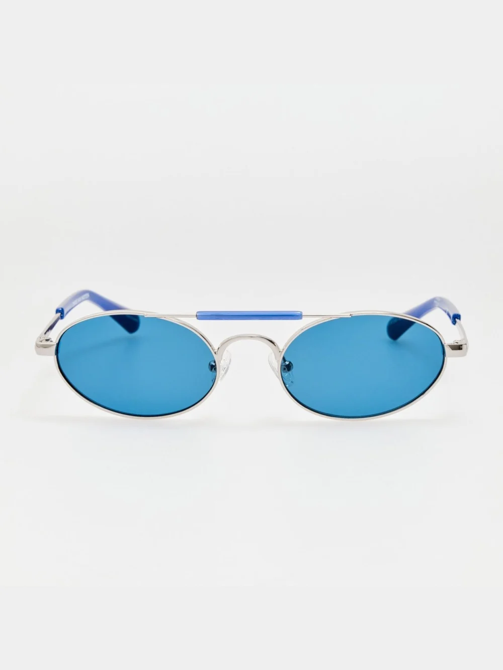 Linda Farrow Oval Sunglasses in navy