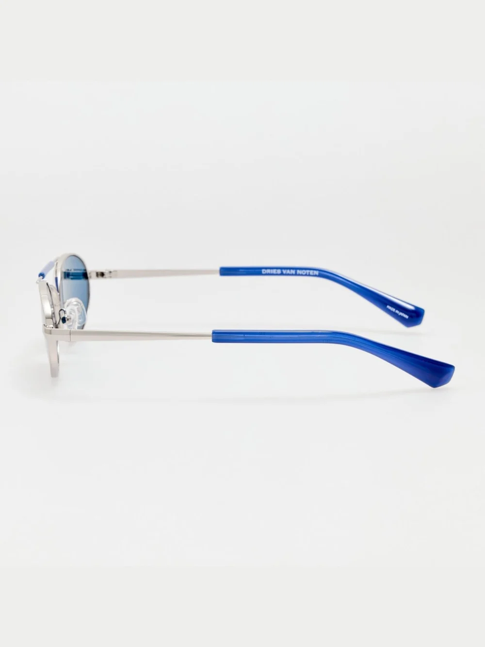 Linda Farrow Oval Sunglasses, navy, view 6