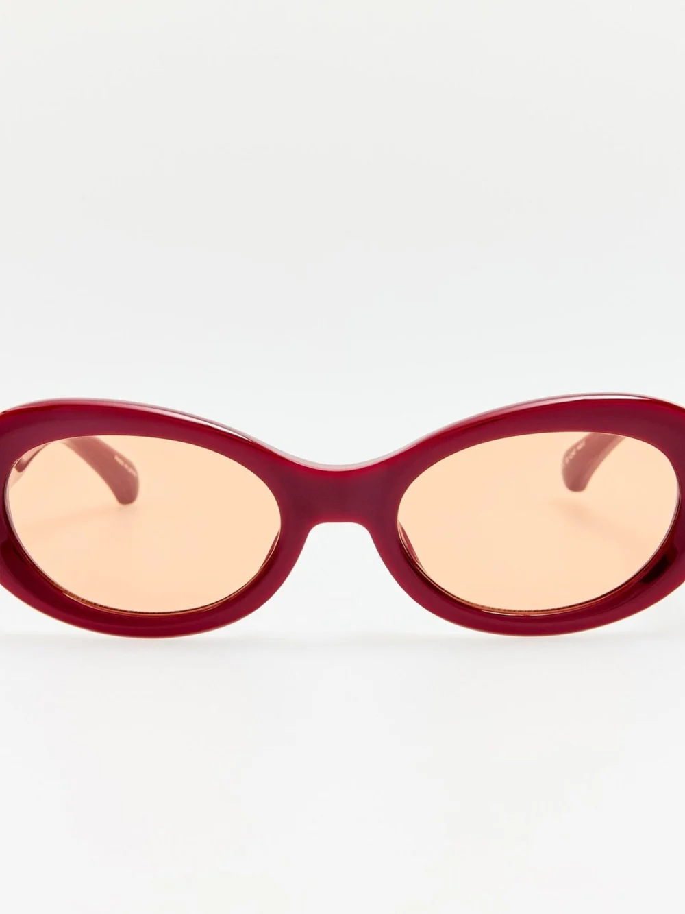 Linda Farrow Oval Sunglasses in red