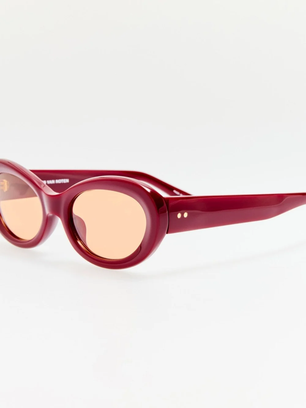 Linda Farrow Oval Sunglasses, red, view 2