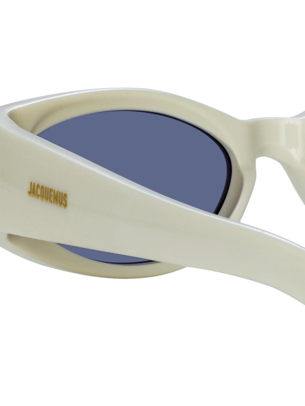 Linda Farrow Ovalo Oval Sunglasses, white, view 6
