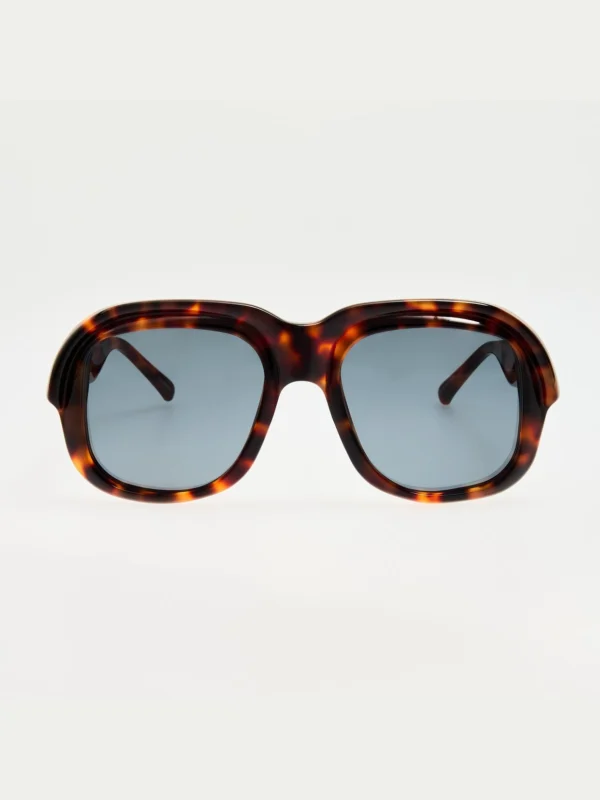 Linda Farrow Oversize Sunglasses in Tortoiseshell