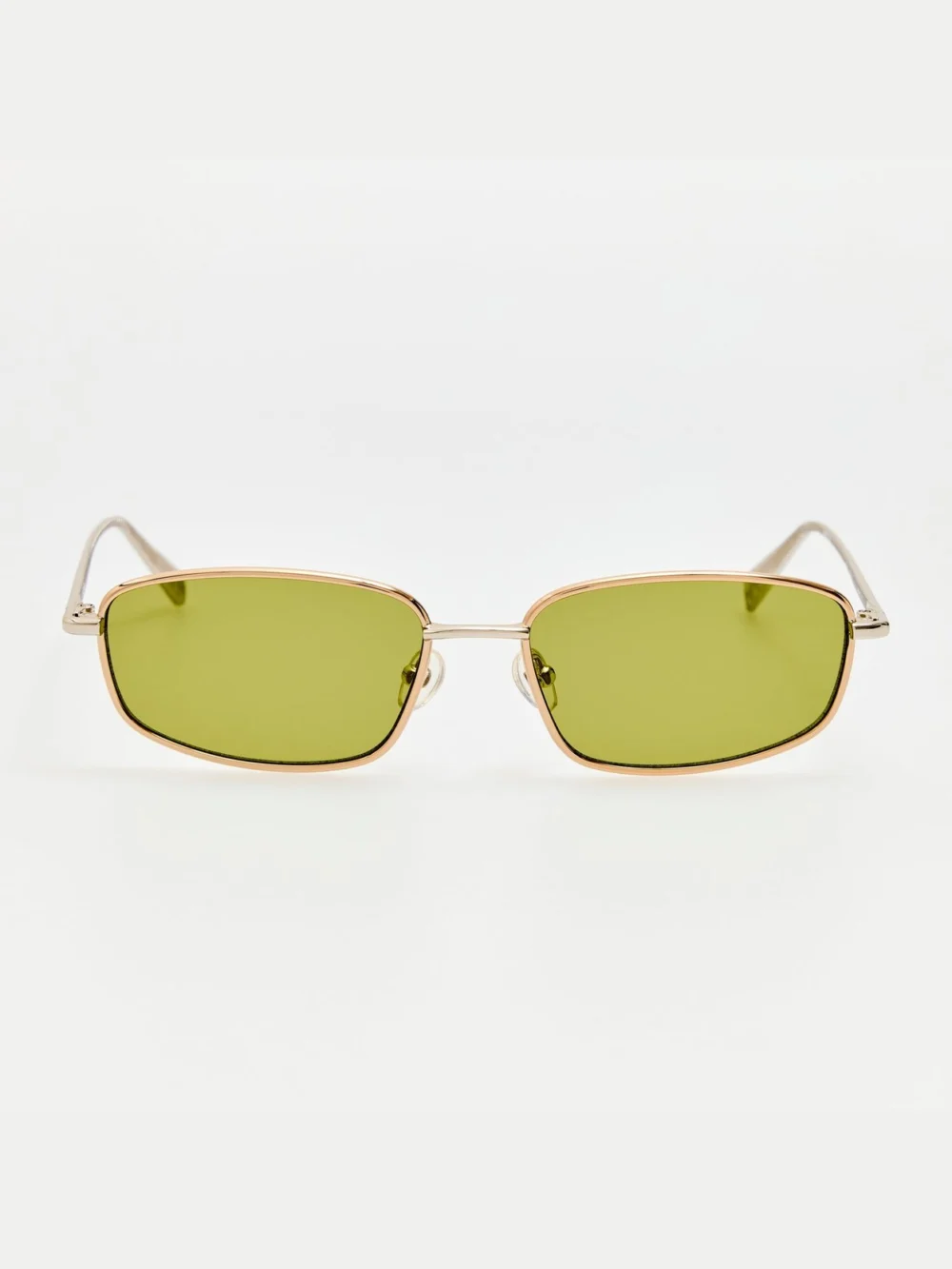 Linda Farrow Palma Sunglasses in gold and khaki