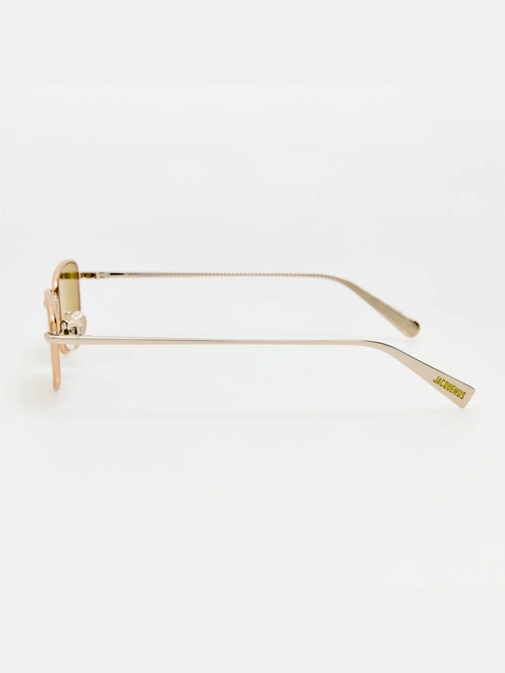 Linda Farrow Palma Sunglasses, gold and khaki, view 6