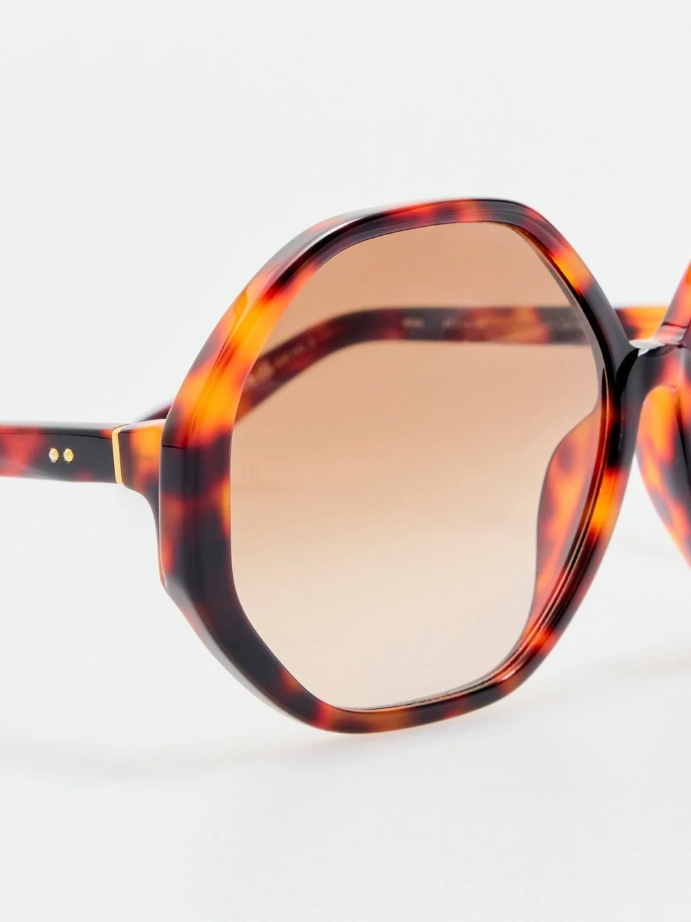 Linda Farrow Paloma Sunglasses, tortoiseshell, view 3