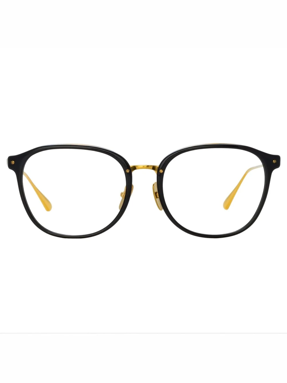 Linda Farrow Park Optical in black and 22k yellow gold