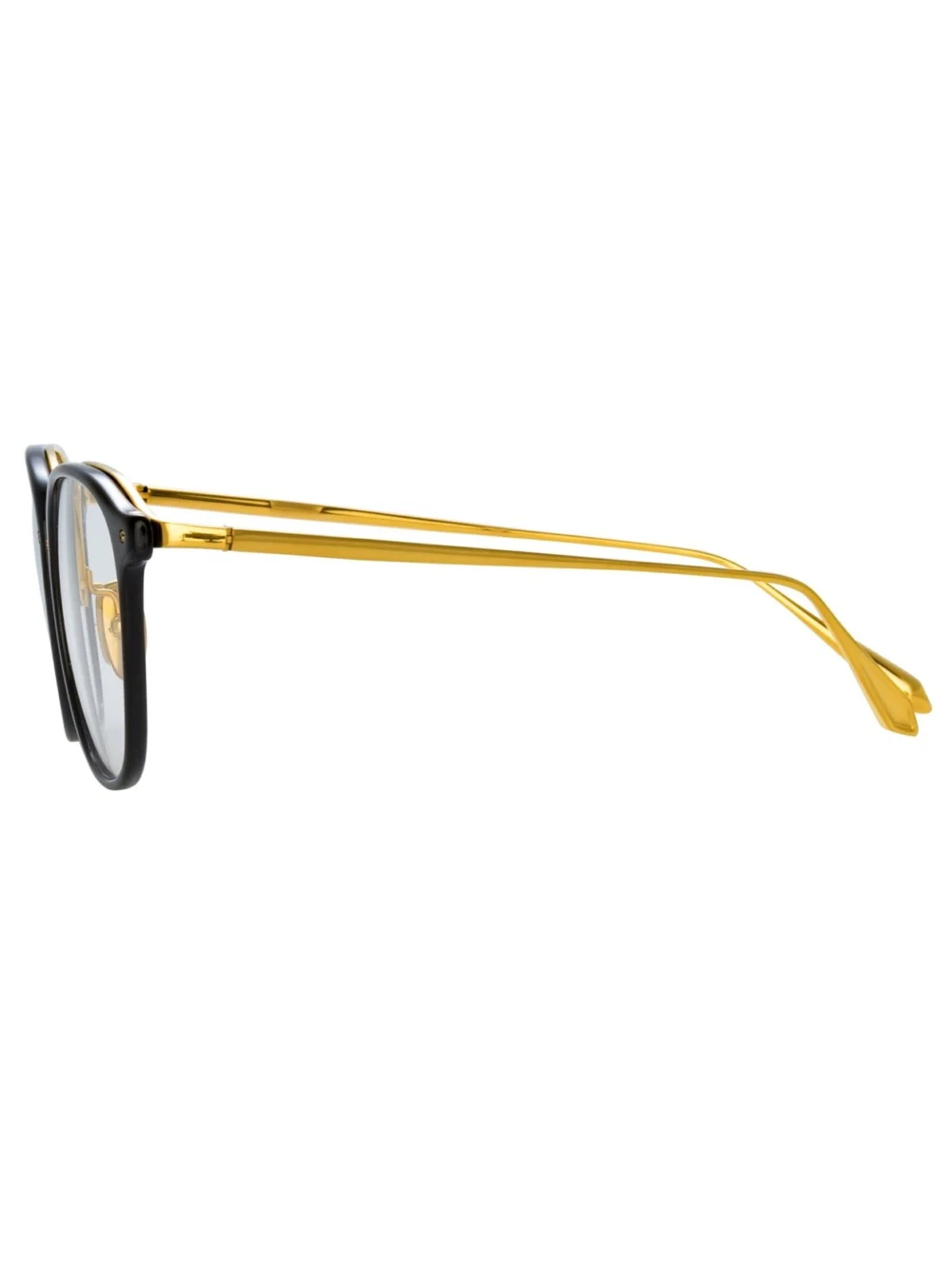 Linda Farrow Park Optical, black and 22k yellow gold, view 2