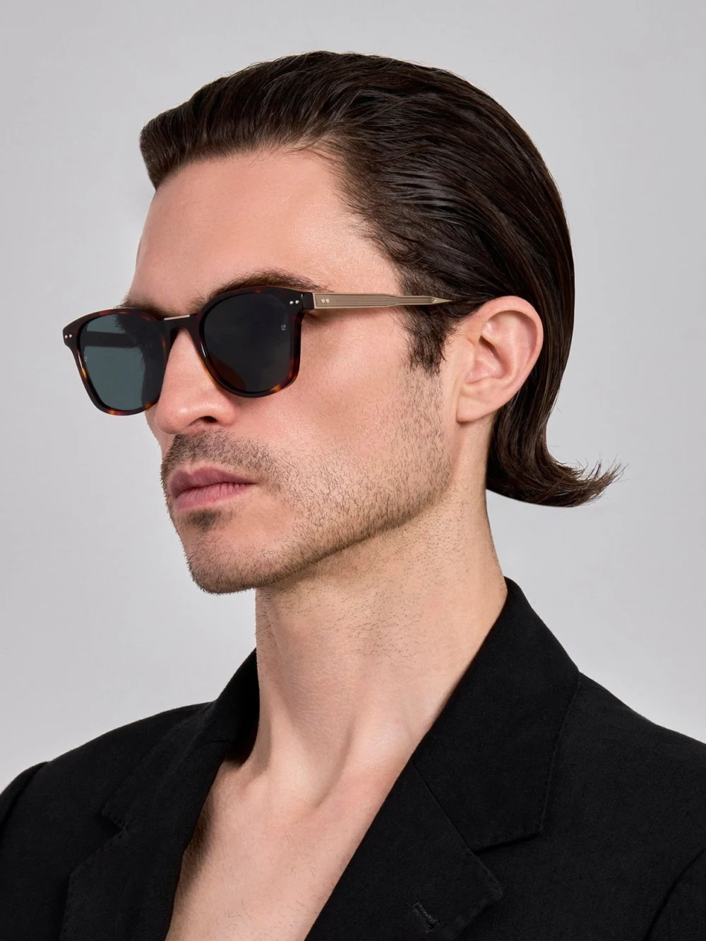 Linda Farrow Paulson Sunglasses, dark tortoiseshell, view 4