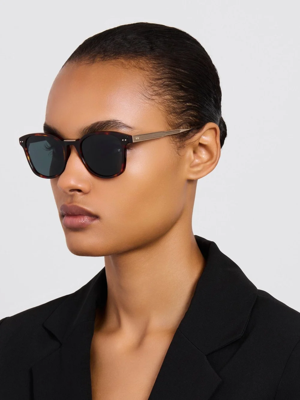 Linda Farrow Paulson Sunglasses, dark tortoiseshell, view 5