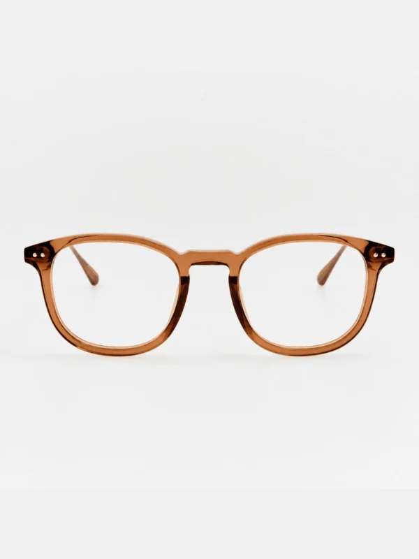 Linda Farrow Pax Optical in Antique Gold and Brown
