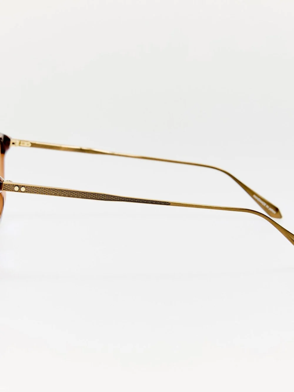 Linda Farrow Pax Optical, antique gold and brown, view 2