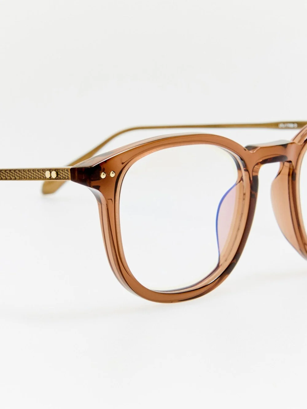 Linda Farrow Pax Optical, antique gold and brown, view 4