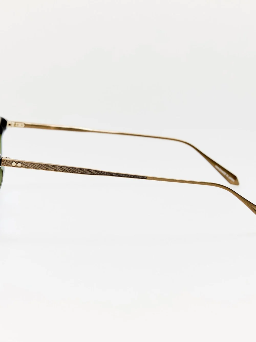 Linda Farrow Pax Optical, antique gold and green, view 5