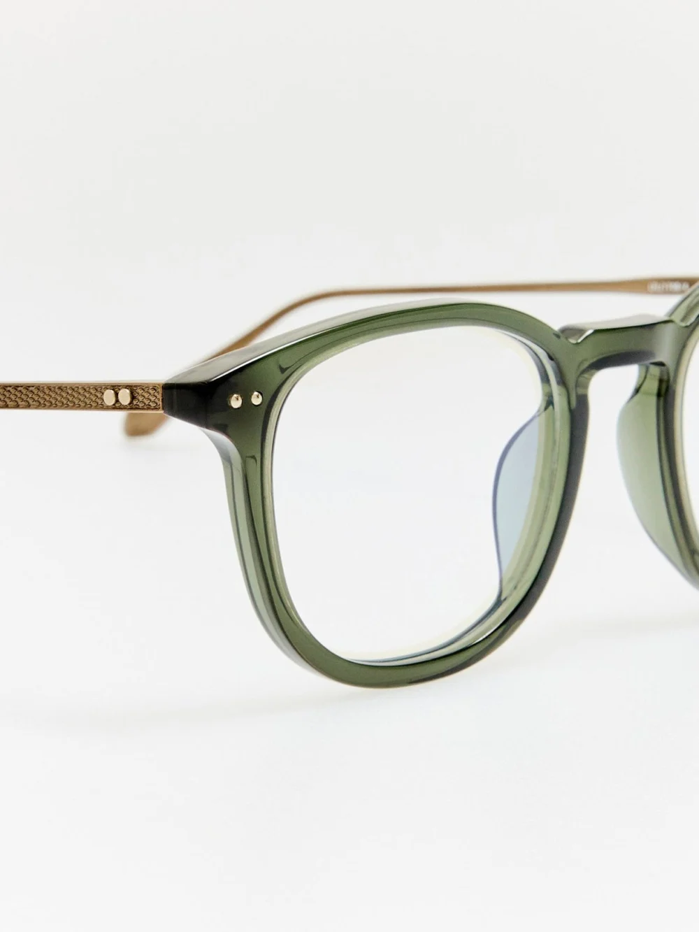 Linda Farrow Pax Optical, antique gold and green, view 6
