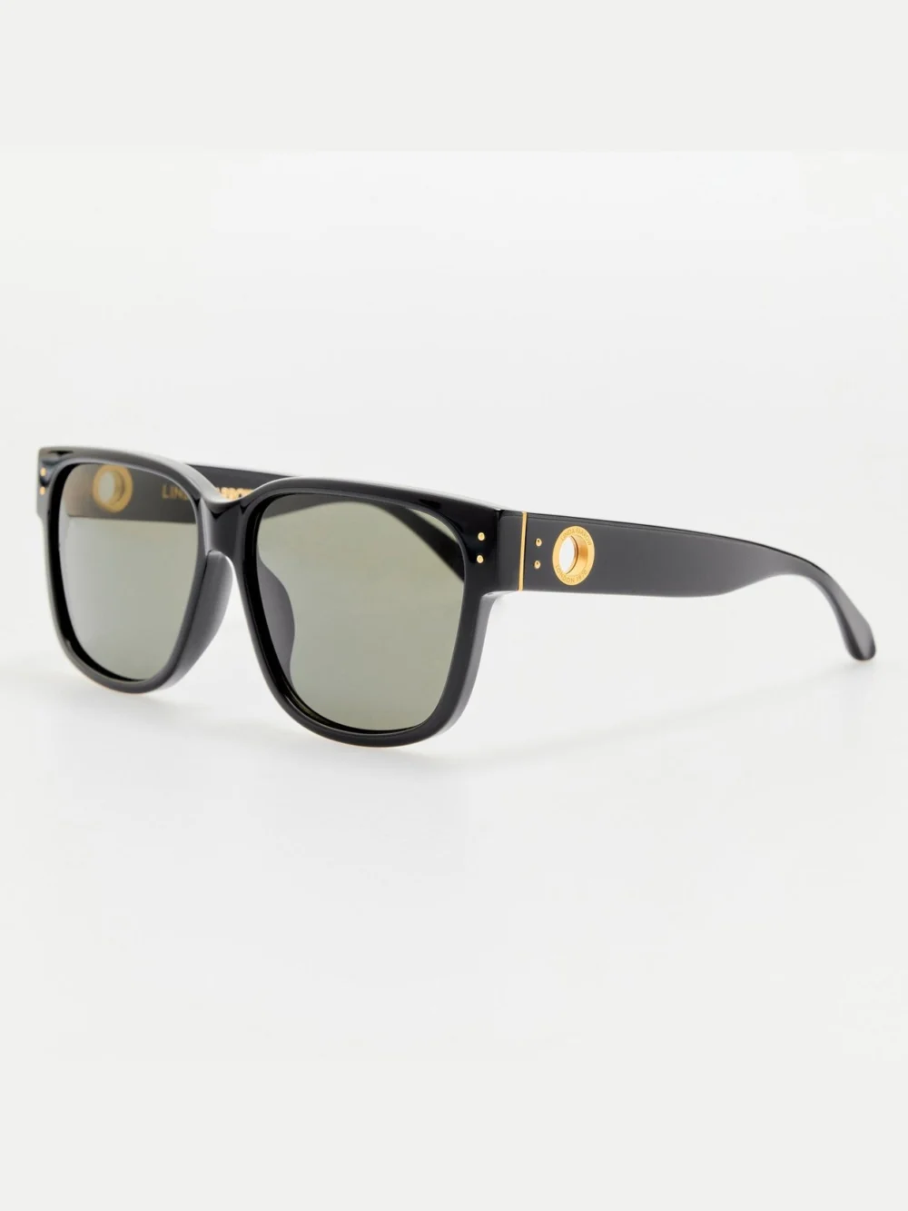 Linda Farrow Perry Sunglasses, black, view 2