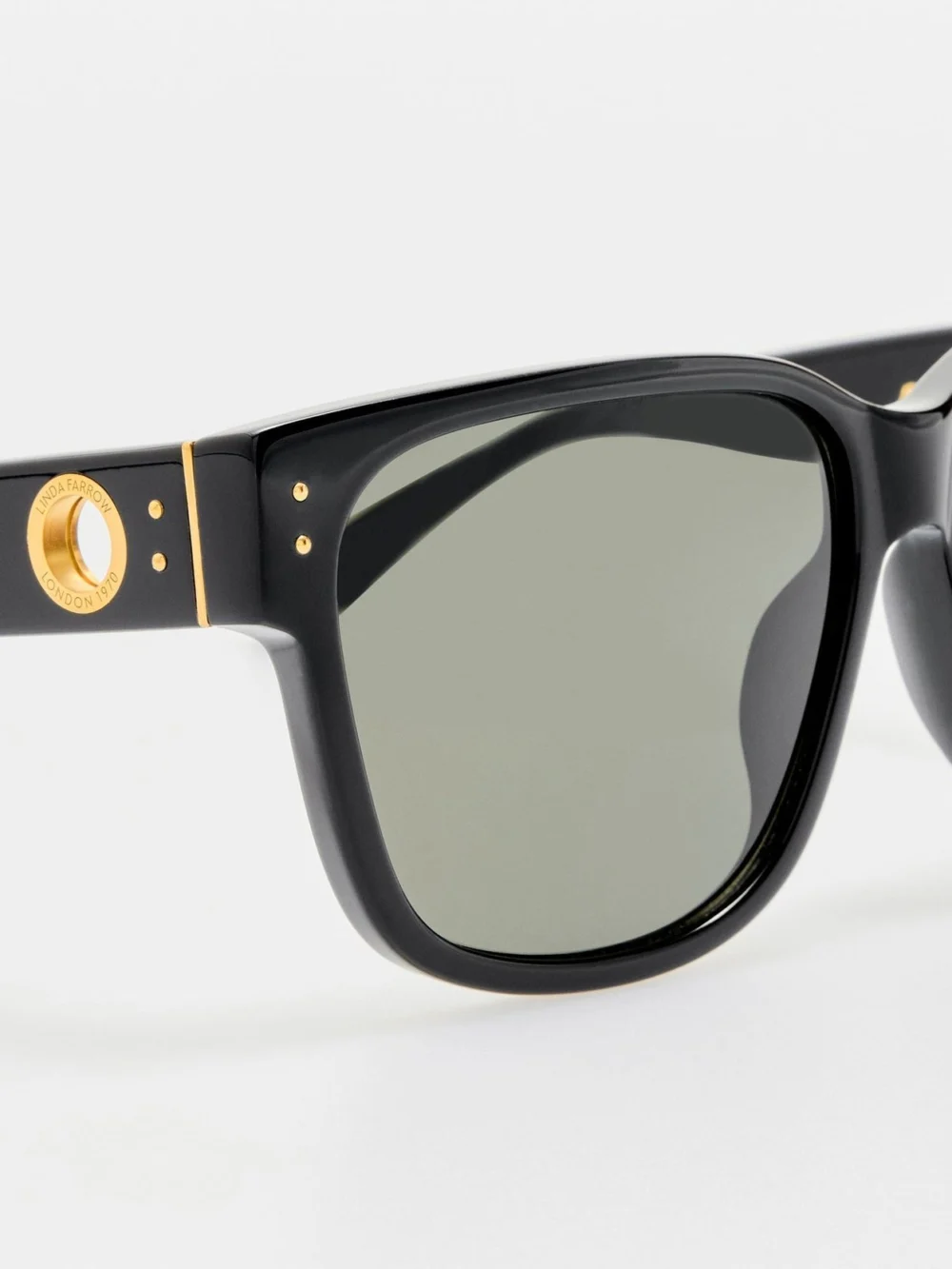 Linda Farrow Perry Sunglasses, black, view 6