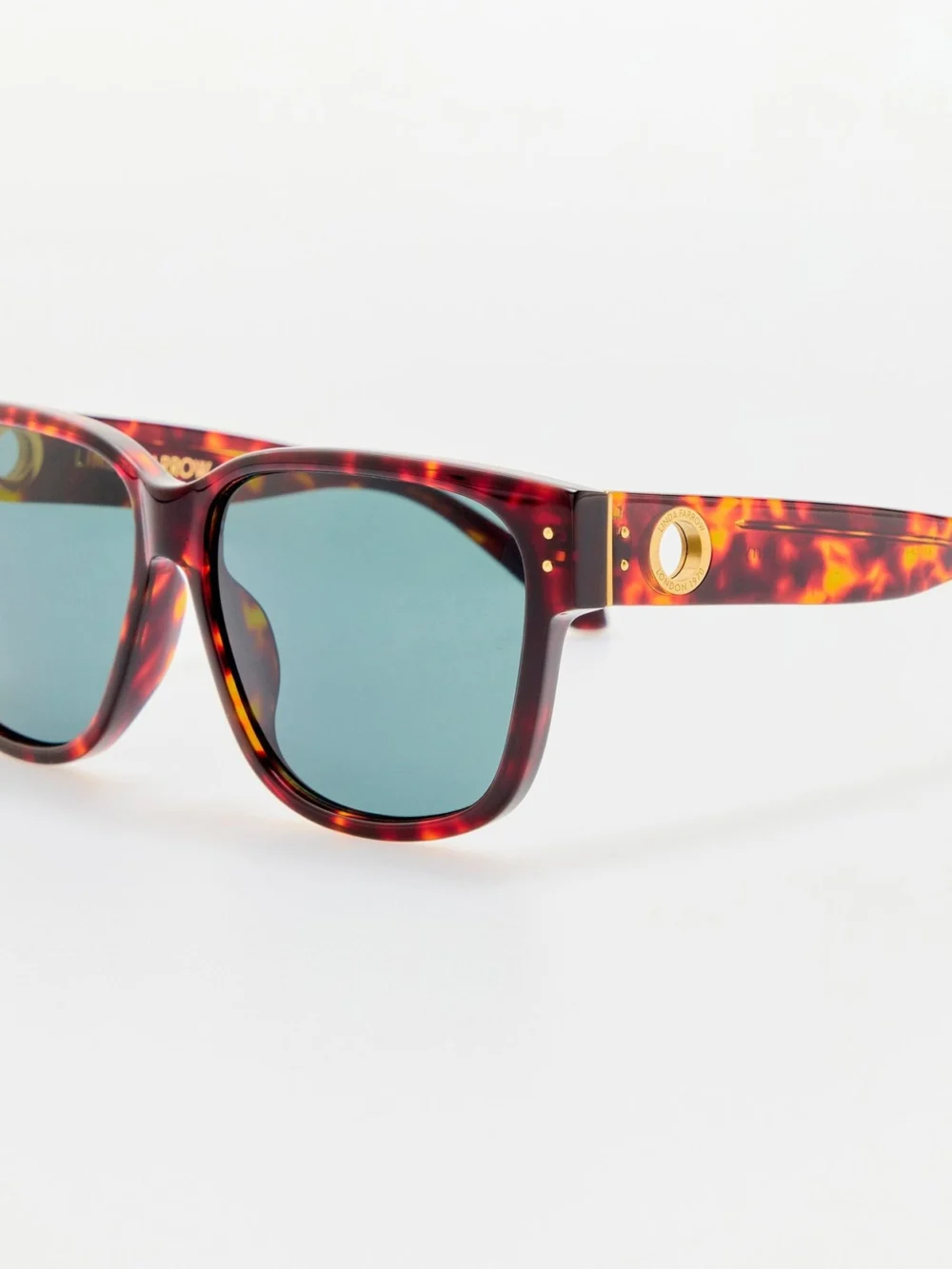 Linda Farrow Perry Sunglasses, tortoiseshell, view 2