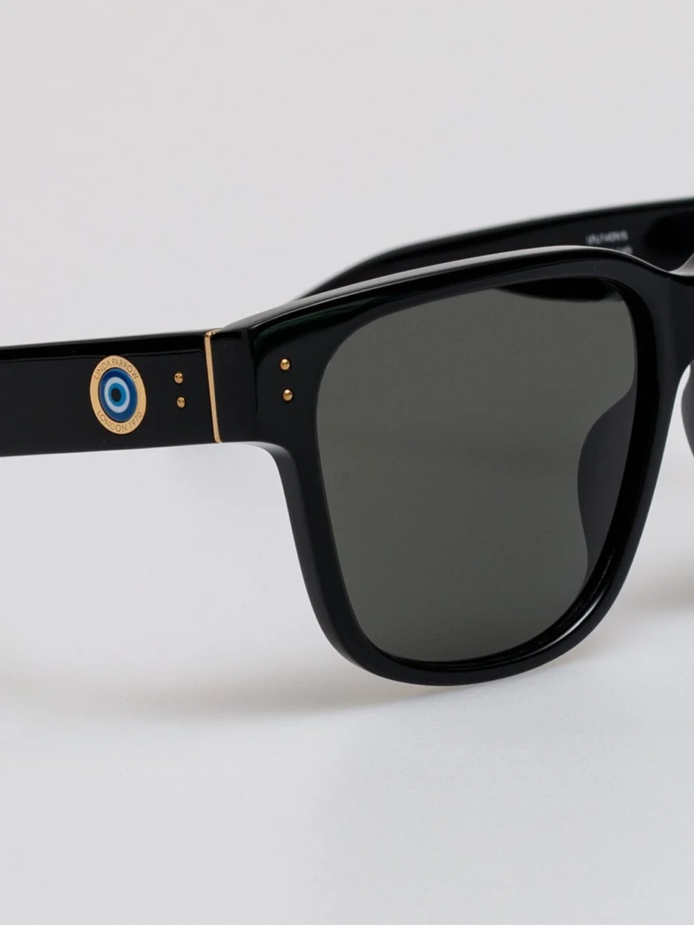 Linda Farrow Perry Talisman Sunglasses, black, view 2