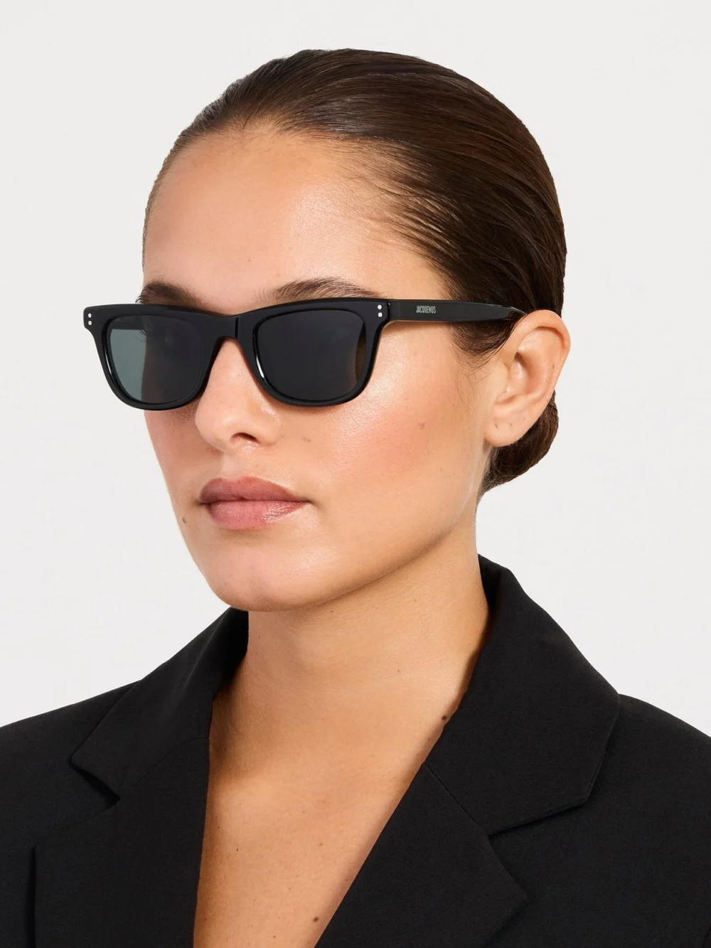 Linda Farrow Pilotis Sunglasses, black, view 3