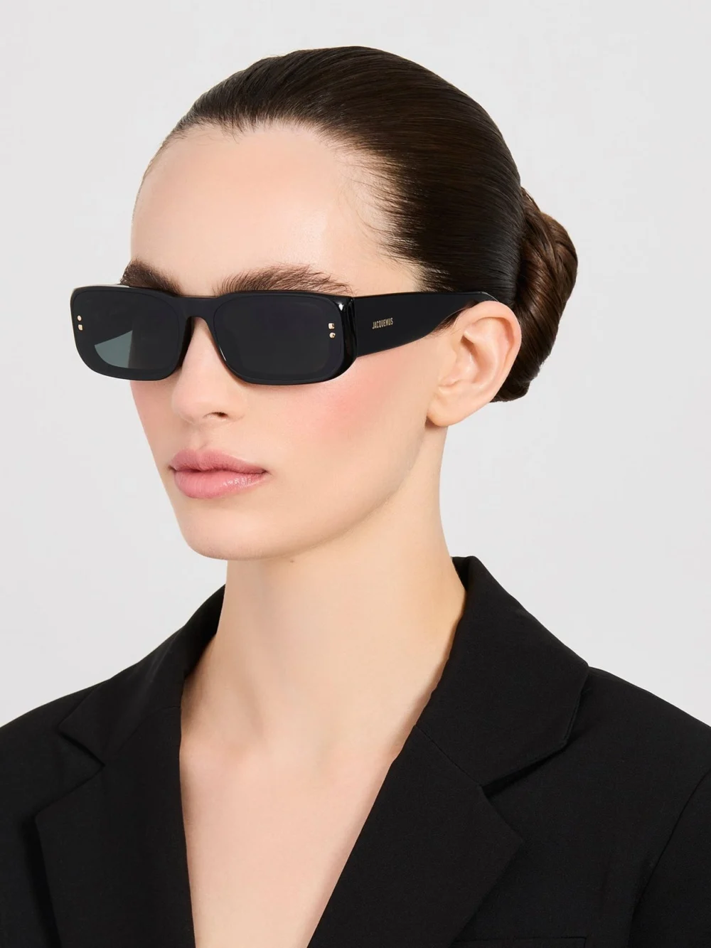Linda Farrow Pisco Sunglasses, black, view 3