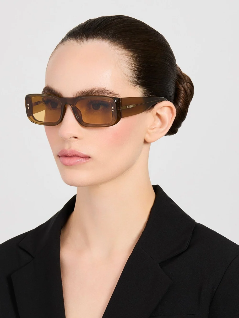 Linda Farrow Pisco Sunglasses, brown, view 3