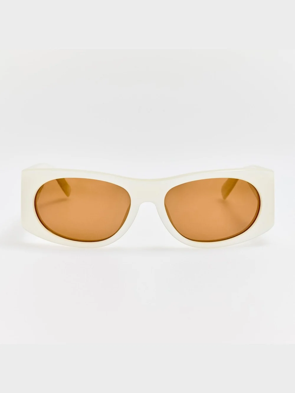 Linda Farrow Plage Sunglasses in metallic white