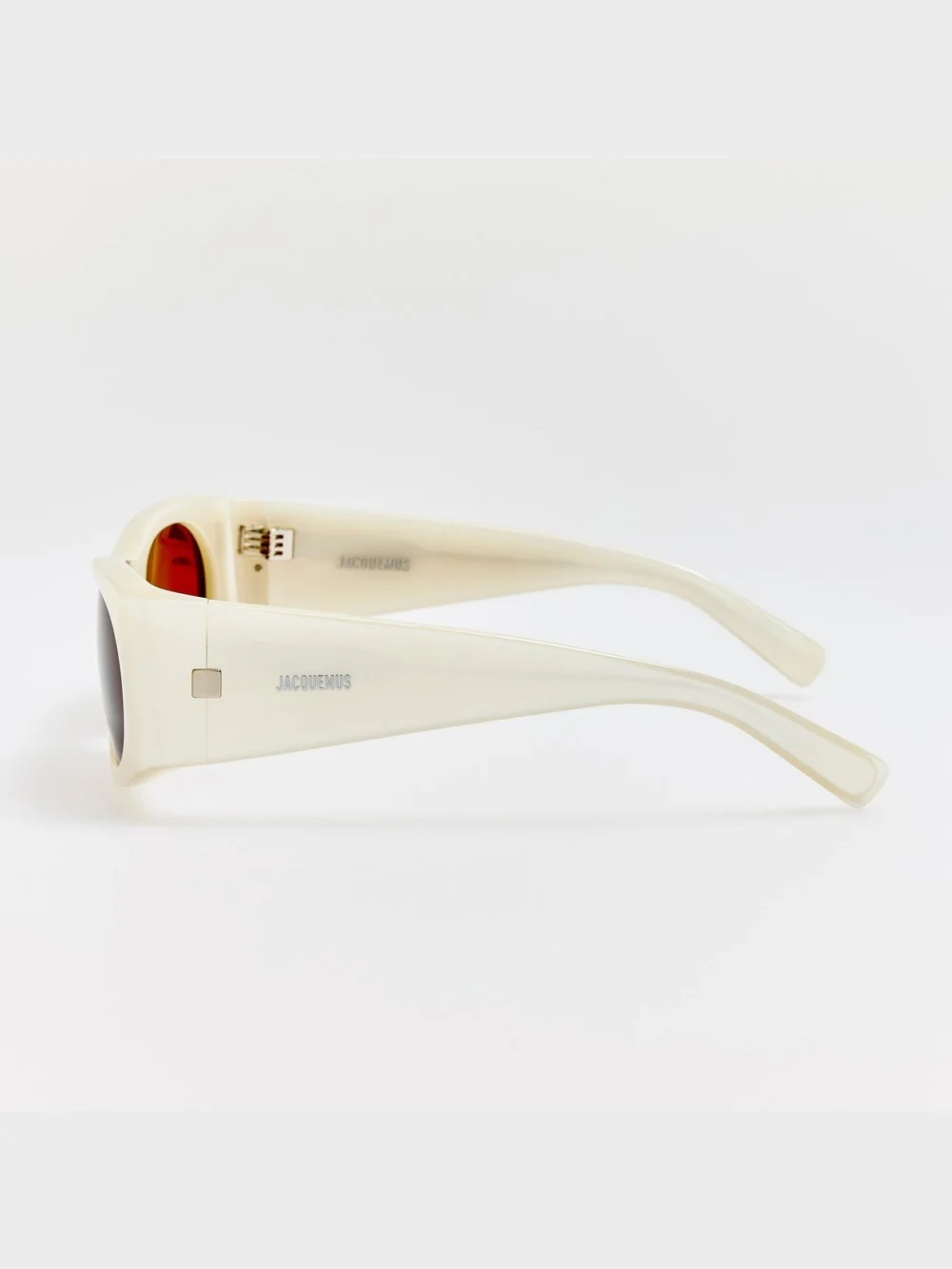 Linda Farrow Plage Sunglasses, metallic white, view 5