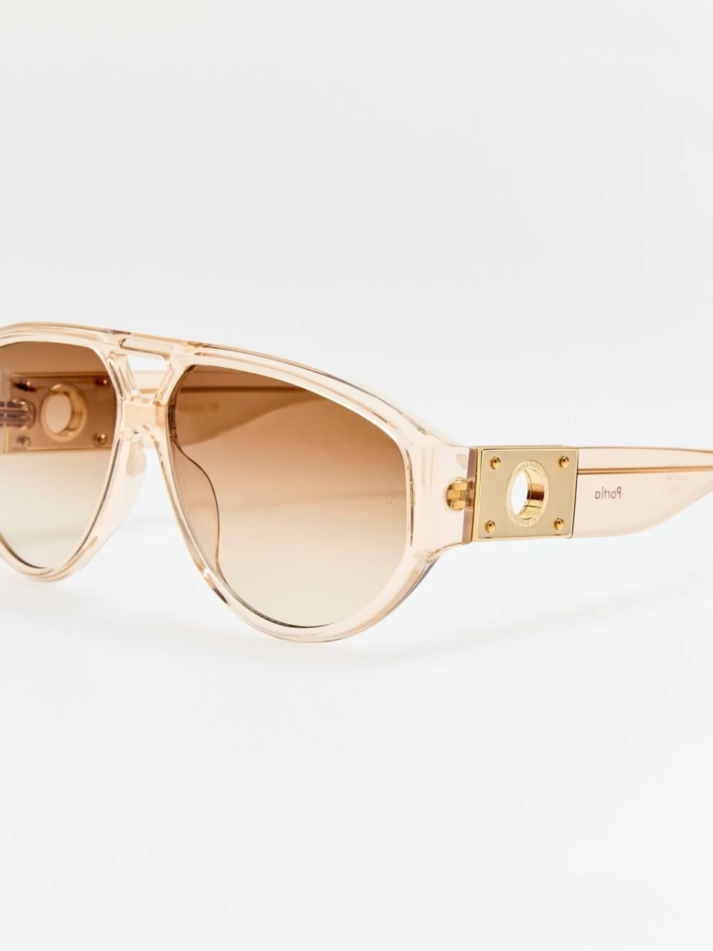 Linda Farrow Portia Sunglasses, ash, view 2