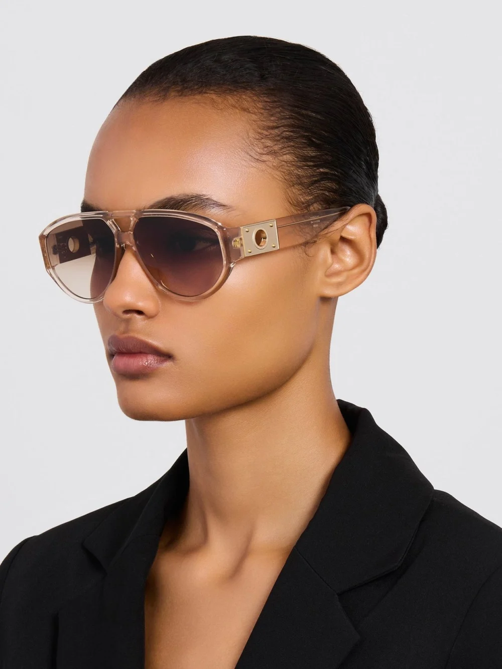 Linda Farrow Portia Sunglasses, ash, view 5